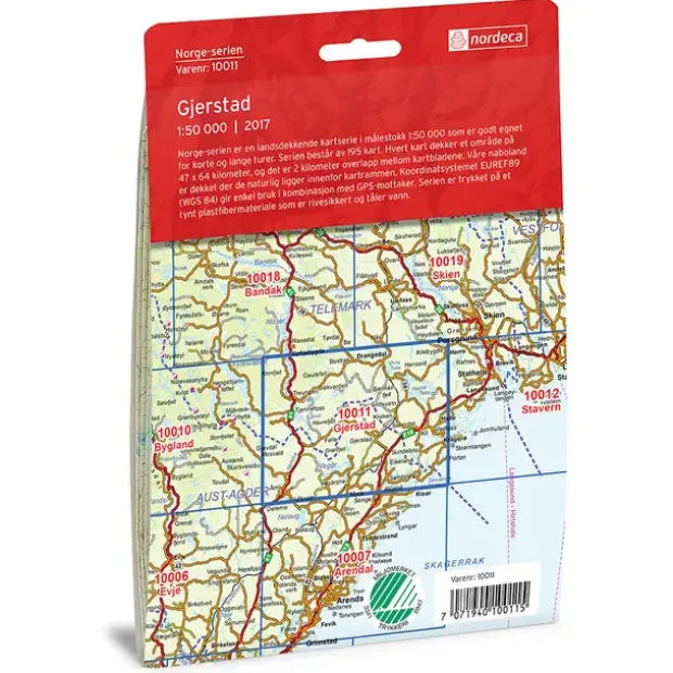 Gjerstad Nordeca Norge 1:50 000 10011
