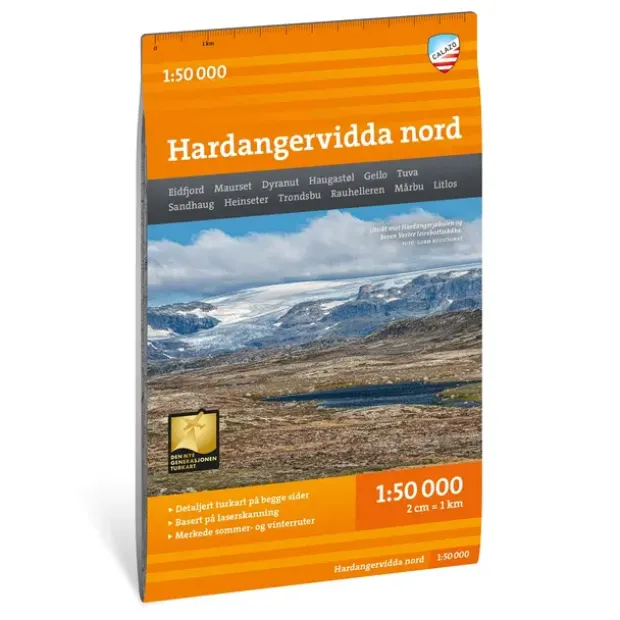 Hardangervidda nord Calazo Turkart 1:50 000