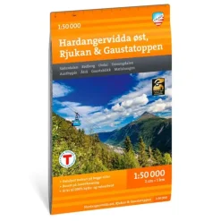 Hardangervidda øst Rjukan Gaustatoppen Calazo Turkart 1:50 000