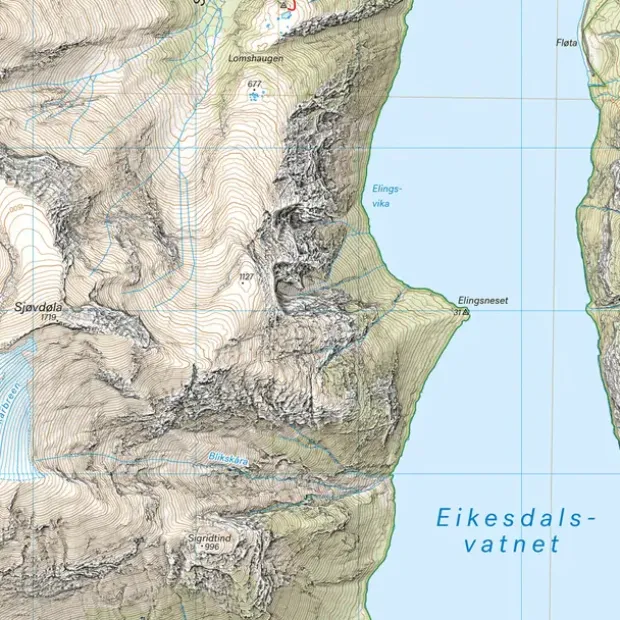 Isfjorden Eresfjord Calazo Høyfjellskart 1:25 000 Romsdalen