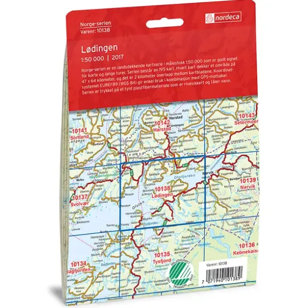Lødingen Nordeca Norge 1:50 000 10138