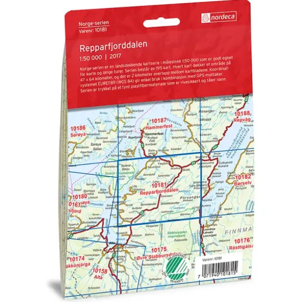 Repparfjorddalen Nordeca Norge 1:50 000 10181