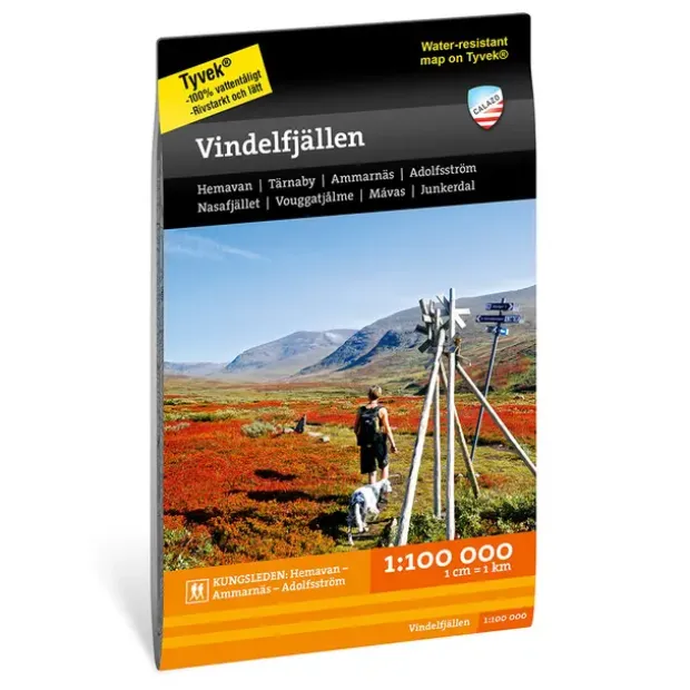 Sverige: Vindelfjällen Calazo Turkart 1:100 000 Kungsleden